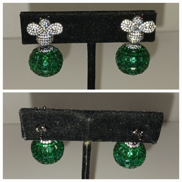 Lustro Stella Bee & Ball Sterling & CZ Post Earrings, NIB - Picture 3 of 5
